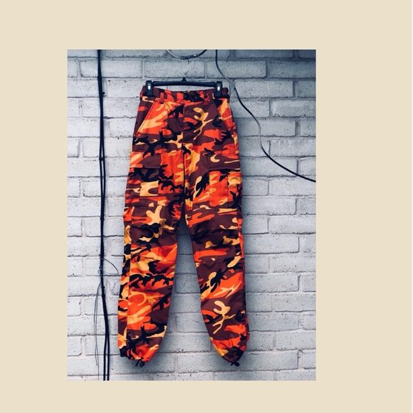 rothco bdu savage orange camo cargo pants